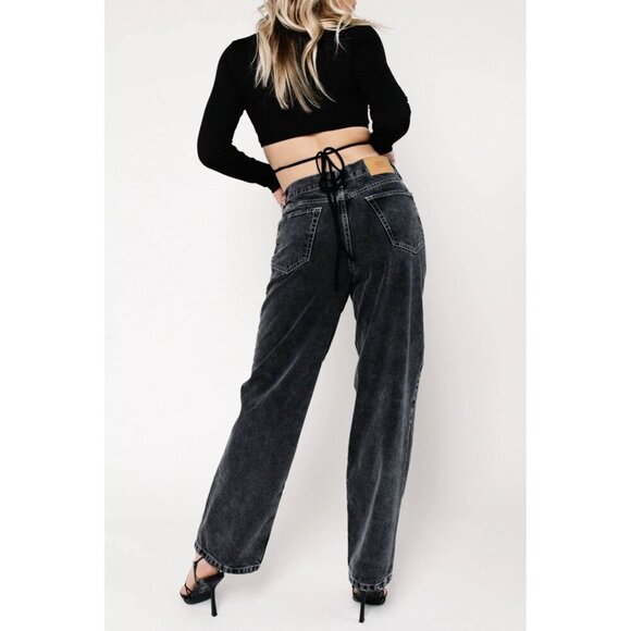 BDG W Black Rip Boyfriend Midrise Relax Fit Jean 31W 32L - Picture 2 of 12